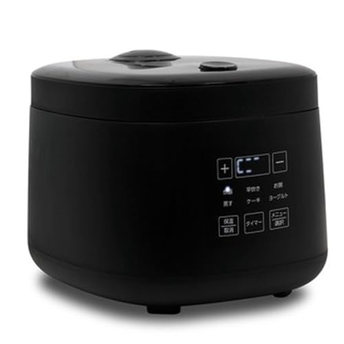 多機能炊飯器 4合 マイコン式 ブラック 一人暮らし 温度センサー搭載 9種類の充実のメニュー(炊飯 早炊き お粥 スープ 煮る ヨーグルト ケーキ 蒸す 保温) 12時間保温 炊飯ジャー rice cooker サポート 炊飯器 調理鍋 独り暮らし 3 5.5 1 独り暮らし ih 合 升 炊き d000